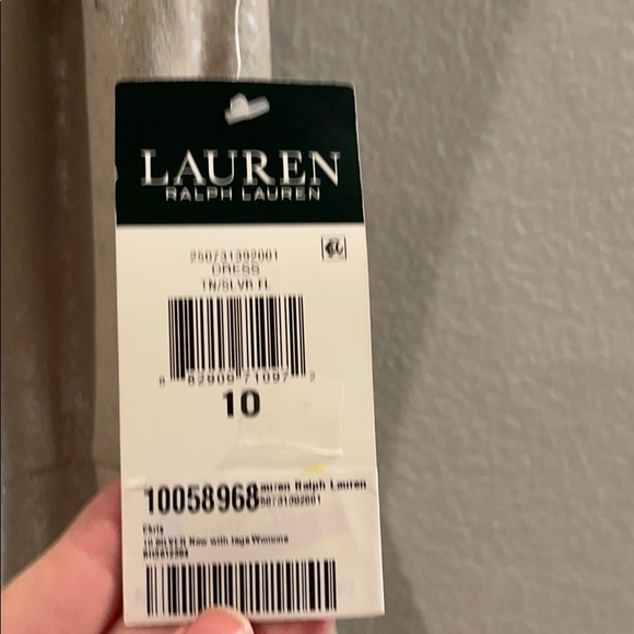 NWT Lauren Ralph Lauren Chris Silver Dress - Picture 7 of 15